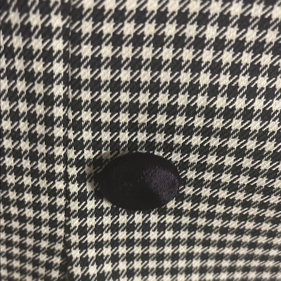 Vintage JSJ Size 12 Black and White Houndstooth Double-Breasted Blazer - Picture 3 of 5